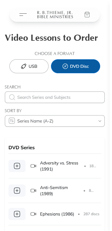 Screenshot: Video lessons page